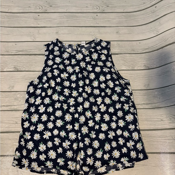 Old Navy Tops - Floral Sleeveless Top - navy and White